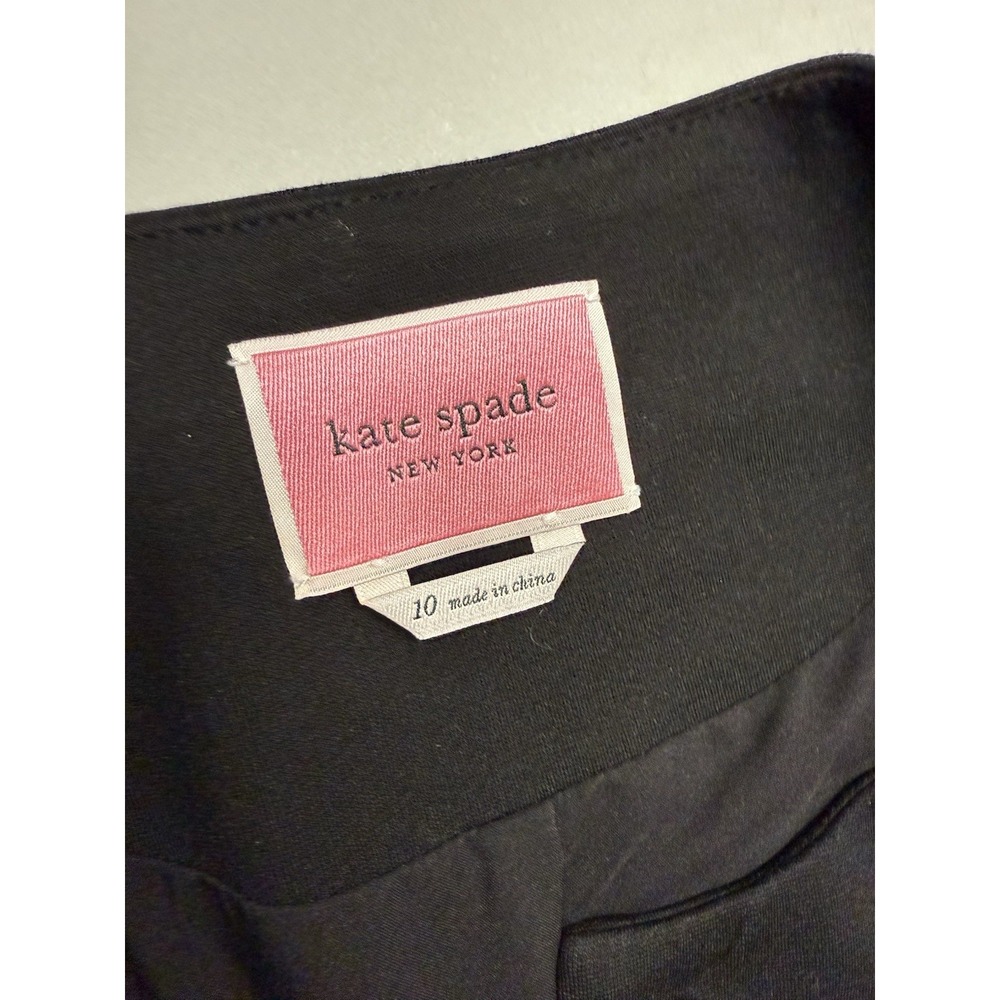Kate Spade New York Women's Black Jewel Button Ponte Jacket. Sz 10 - Picture 6 of 11